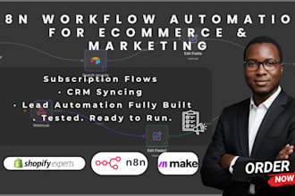 build ecommerce and marketing automation workflows using n8n
