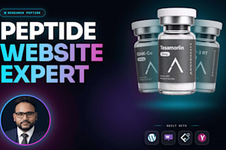 design modern peptide, research peptide or nutraceutical woocommerce site