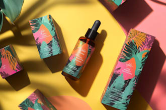 a bold and modern packaging design