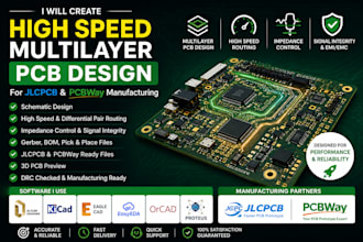 create high speed multilayer pcb design for jlcpcb and pcbway manufacturing