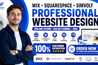 build wix squarespace simvoly website online store funnel and seo expert