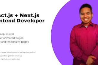 build react and nextjs website with gsap animations