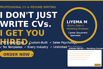 write a compelling ats optimized CV and resume