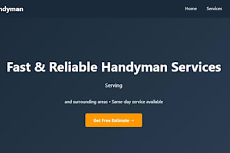 plumber business website with quote calculator