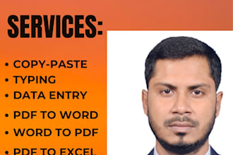 do data entry, copy and paste, and typing