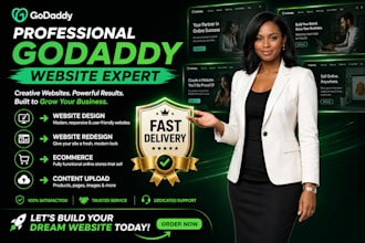 design or redesign godaddy website, or ecommerce