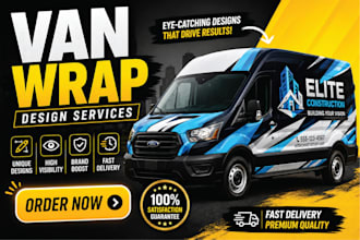 design professional van wrap, vehicle wrap, and car branding