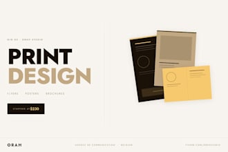 design stunning flyers, posters and brochures for print