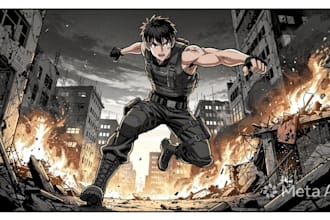 draw comics or webtoon panel in manga and manhwa style