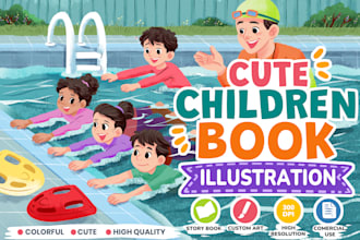 draw soft educational kids illustration