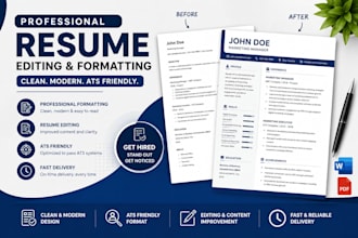 edit, format and redesign your ats friendly resume cv