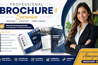 design professional business brochure, trifold brochure design