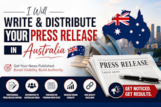 write and distribute your press release in australia