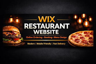 build a responsive wix website for restaurant or food business