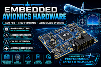 develop embedded avionic hardware, ecu pcb and mcu firmware or aerospace system