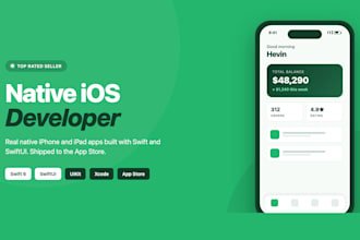 be your native ios app developer with swift swiftui xcode for iphone ipad