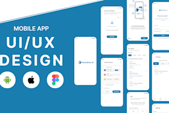 design modern mobile app UI UX design for ios android app
