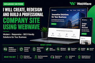 design redesign and build a professional company website using webwave