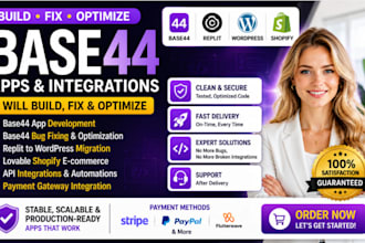 develop base44 bug fixing base44  base 44 app base 44 expert base 44 replit ai