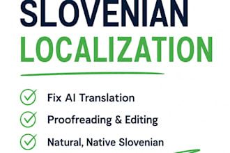 proofread and localize ai translated slovenian copy