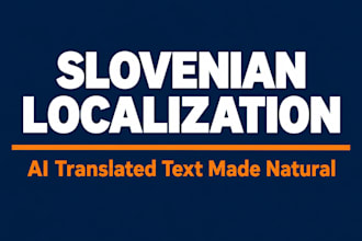 proofread and localize your ai translated slovenian copy
