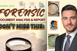 examine and analyze your forensic document image  for personal and legal purpose