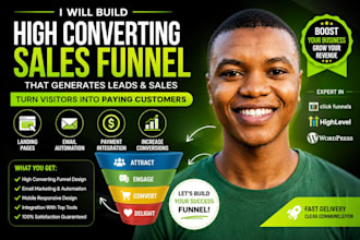sales funnel landing page gohighlevel systeme io clickfunnels shopify marketing