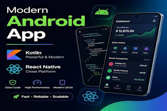 build a modern android app using kotlin or react native