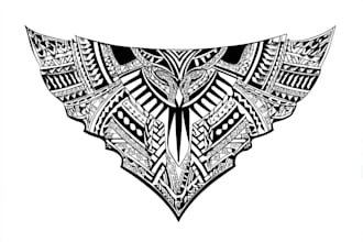 design a polynesian maori tribal tattoo