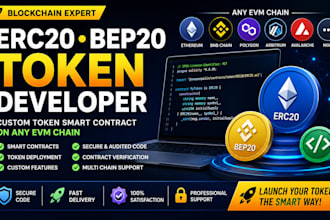 create customized erc20, bep20 token contract on any evm chain