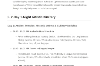 create a detailed personalized china travel itinerary