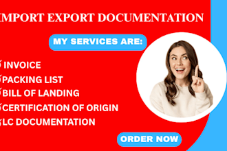 import and export customs document preparation for international trade