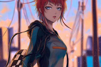 do a anime character art