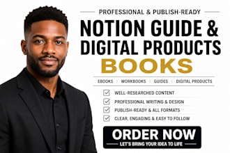 write professional notion guides and digital product ebooks