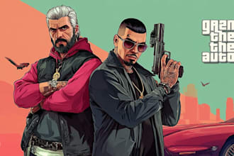 draw game style and gta character illustration for you