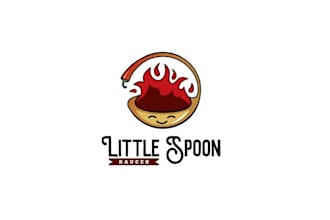 design little spoon hot sauce company logo