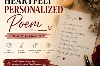 write a heartfelt personalized poem for any occasion