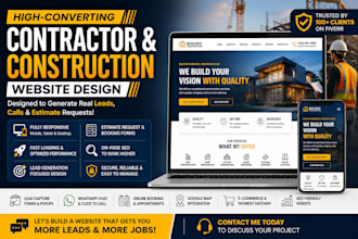build construction contractor handyman hvac website design wordpress wix shopify