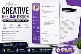 create modern creative resume design for designers and freelancers
