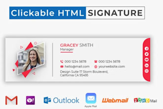 design clickable HTML email signature for realtors and real estate agents