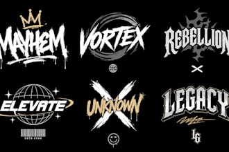 design a modern streetwear clothing brand logo