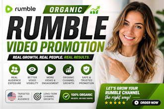 skyrocket your rumble video views with organic rumble promotion
