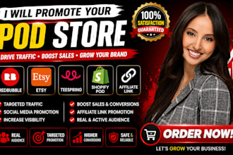 redbubble, etsy shop promotion, teespring affiliate link, shopify pod promotion