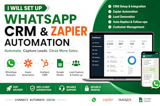set up whatsapp business CRM and zapier automation