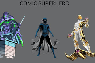 superhero comic, cartoon character design, comic artist, storyboard, comic book