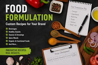 create custom food formulations and beverage recipes