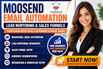 create moosend behavioural email automation lead nurturing marketing sale funnel