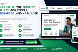do mailerlite wix shopify  migration sellfy store instapage landing builder