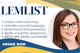 build a lemlist cold email and linkedin outreach multichannel campaign