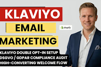 set up gdpr compliant klaviyo double opt in and welcome flows for shopify flows